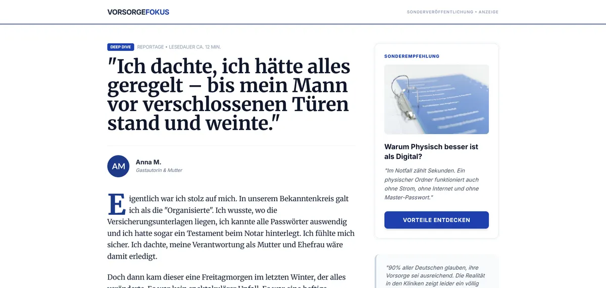 Landing Page mit CTA