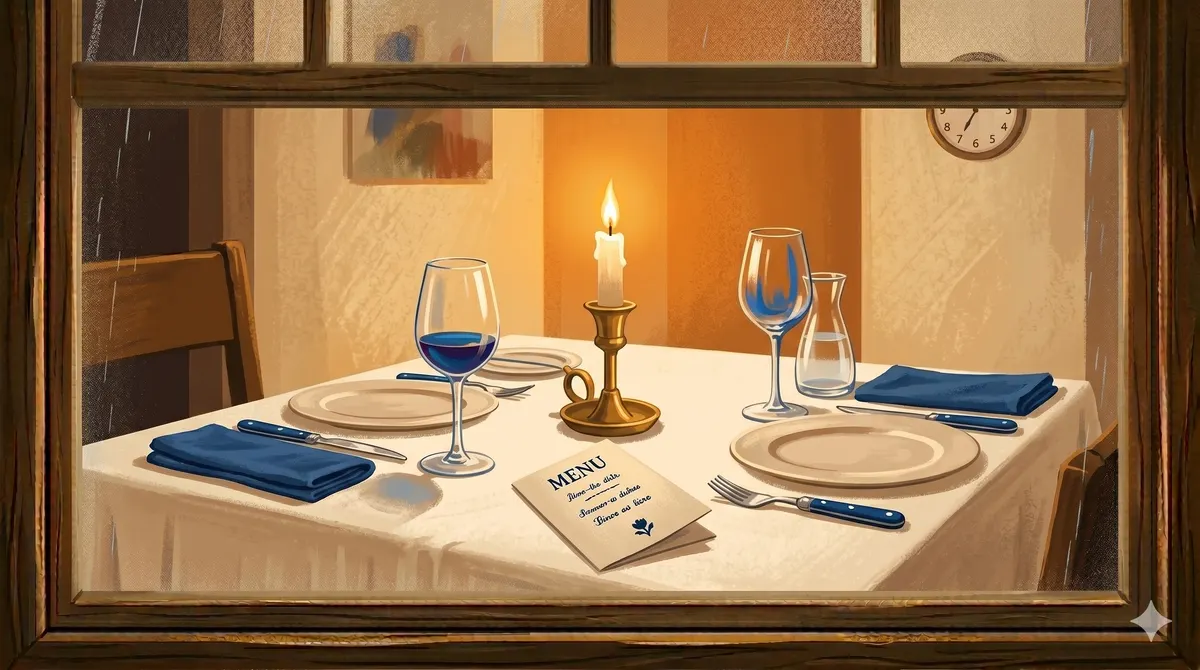 Restaurant in Abendstimmung