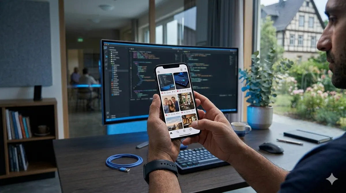 Social-Media-Feed auf Smartphone