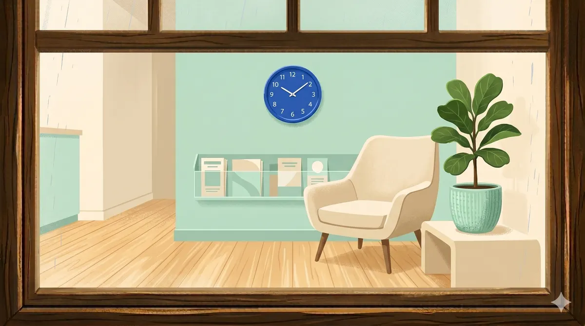 Modernes Zahnarzt-Wartezimmer