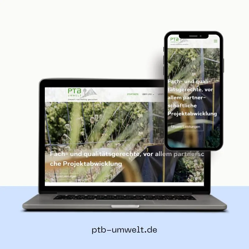 PTB Umwelt — Laptop Mockup