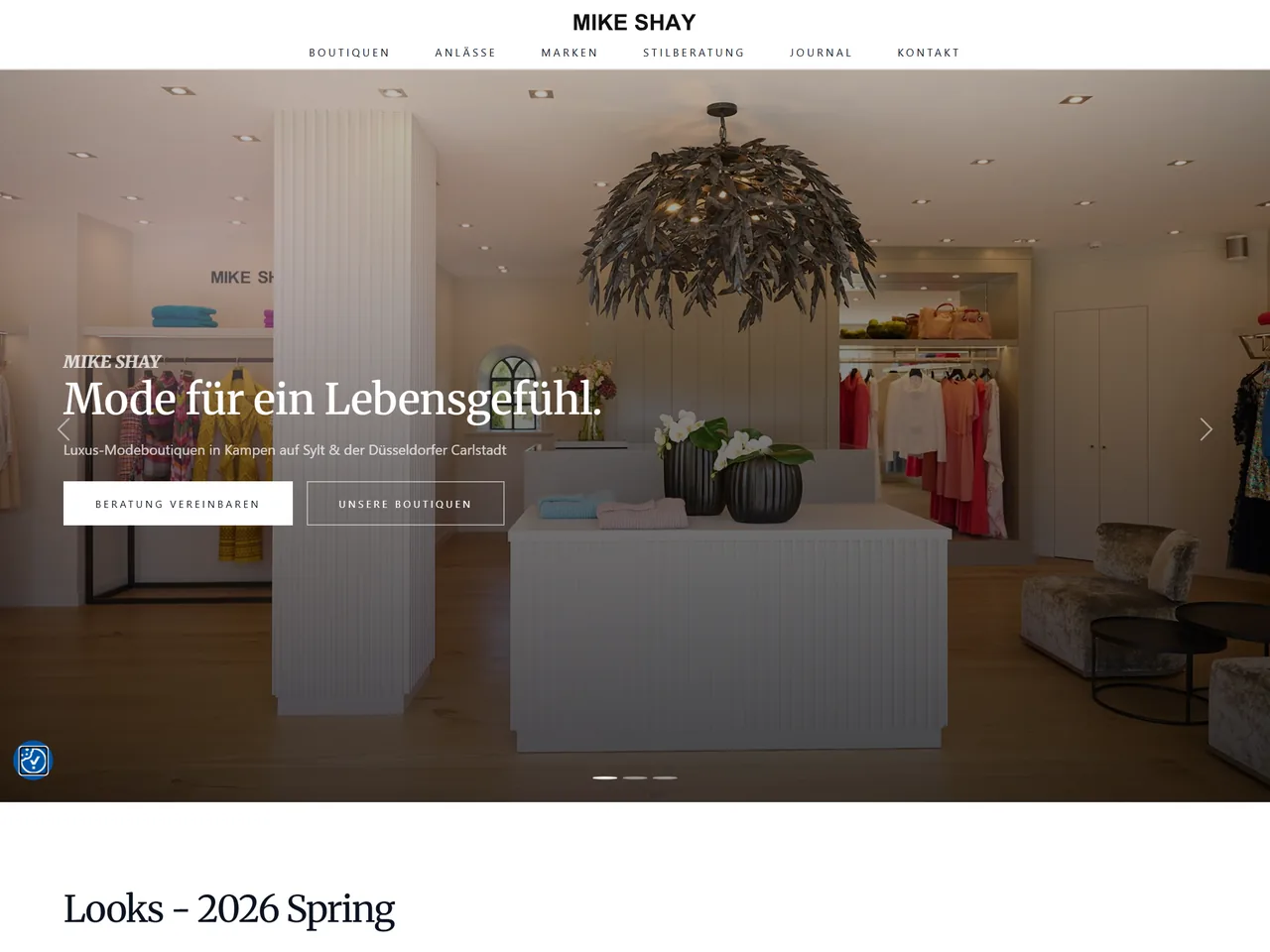 mikeshay.de — Startseite im Editorial-Luxus-Design