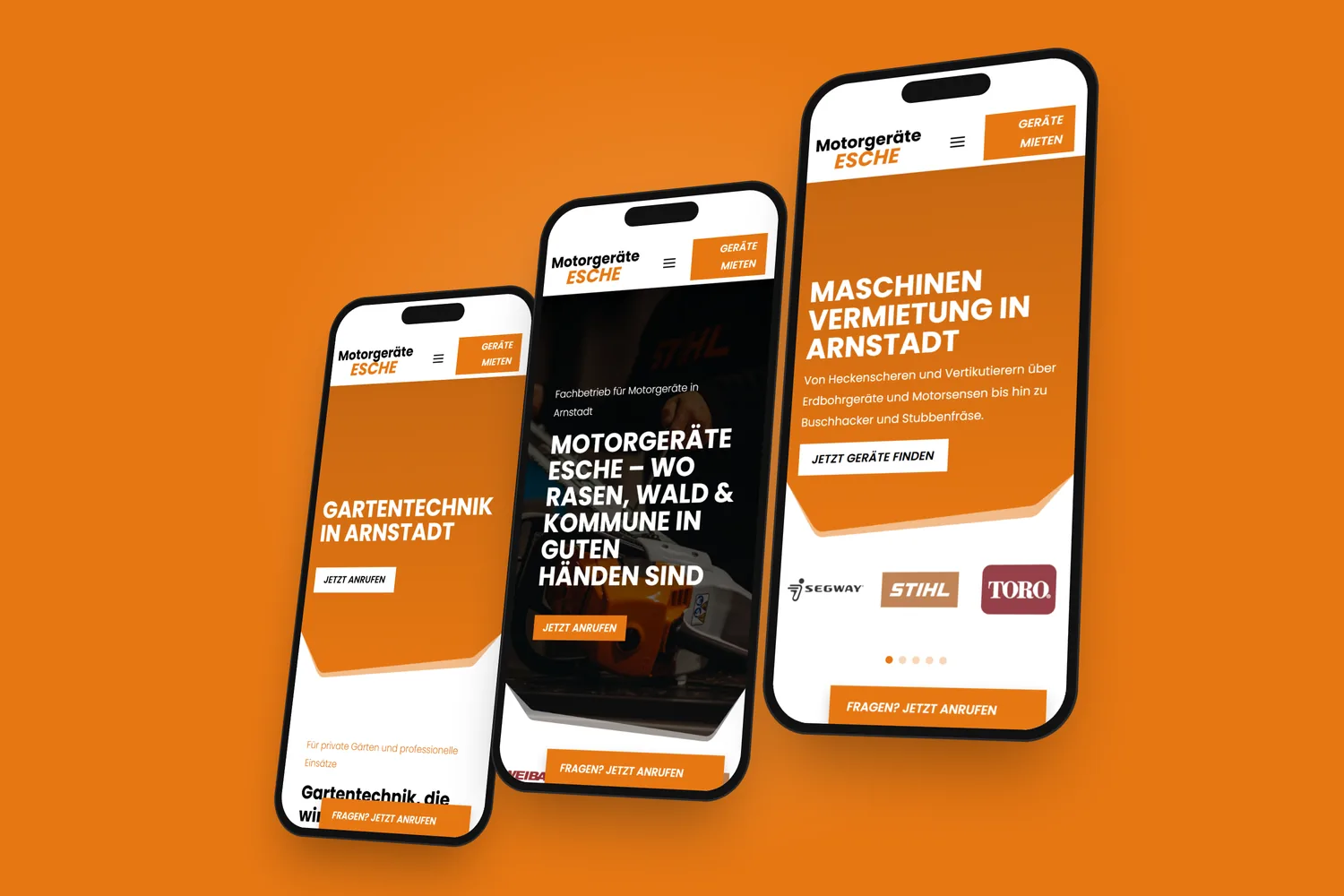 Motorgeräte Esche — Screenshot des Website-Projekts