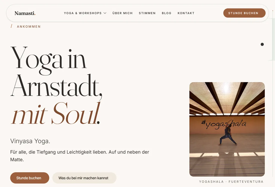yoga-arnstadt.de — Website von Adfera