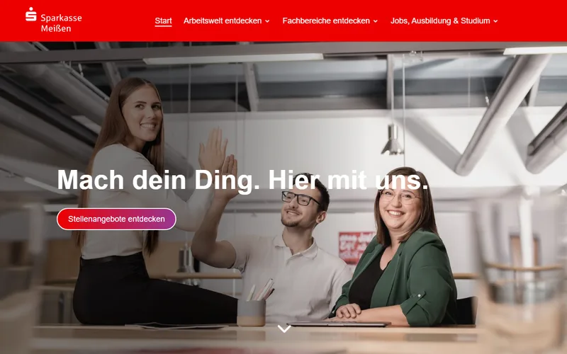 karriere.sparkasse-meissen.info — Live-Screenshot