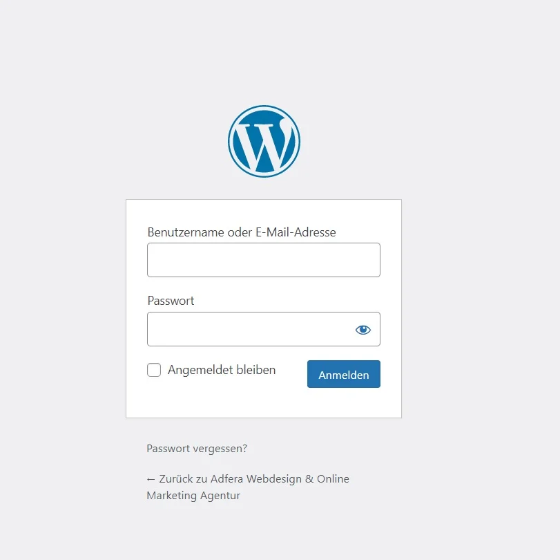 WordPress Login-Maske
