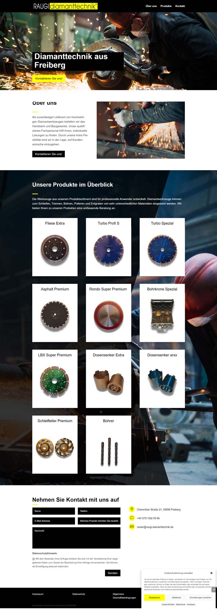 RAUGI Diamanttechnik Website Design 